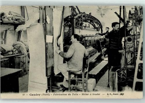 Caudry Fabrication du Tulle Metier a broder