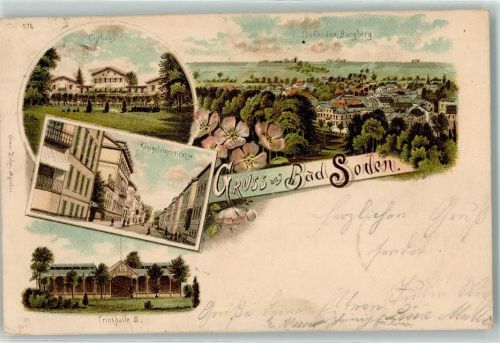 Bad Soden 1901 Kurhaus Trinkhalle III. Königsteinerstraße Verlag Ottmar Zieher-München