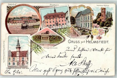 Helmstedt 1898 Universitätsgebäude Kriegerdenkmal Stadthaus Harbker Ruine