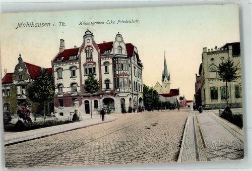 Mühlhausen 1908 Kiliansgraben Friedrichstraße
