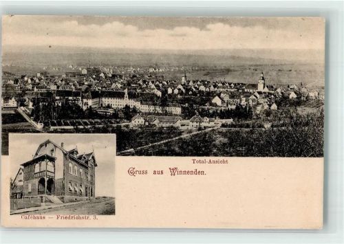 71364 W7057 Winnenden , Württ 1915 - Cafehaus Friedrichstraße 3