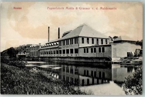 08373 O9611 Remse Foto AK Papierfabrik Mahla & Graeser Mulde