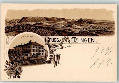 Metzingen 1897 Hotel Sprandel Weidekätzchen