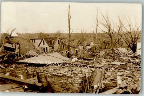 Omaha Tornado Unwetter Katastrophe Trümmer Ostern 1913
