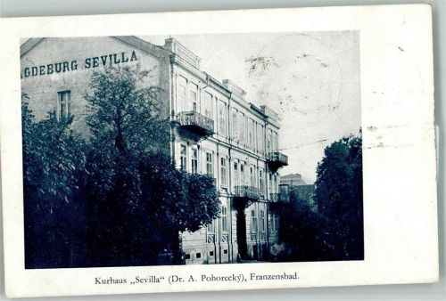 Frantiskovy Lazne Franzensbad - Kurhaus Sevilla Dr. A. Pohorecky Express Marke Mehrfachfrankatur