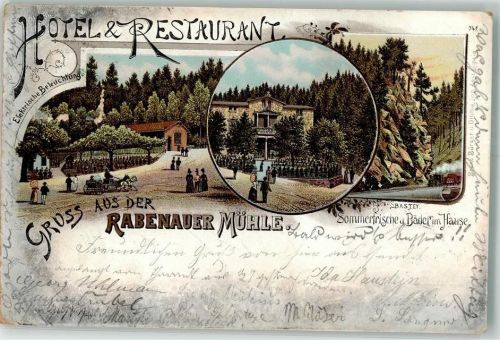 Rabenau 1897 Hotel-Gasthaus Rabenauer Mühle Bastei