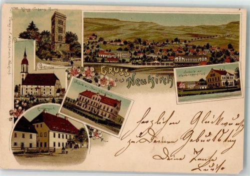 Neukirch 1898 König Johann-Turm Rittergut Schule Ober-Neukirch