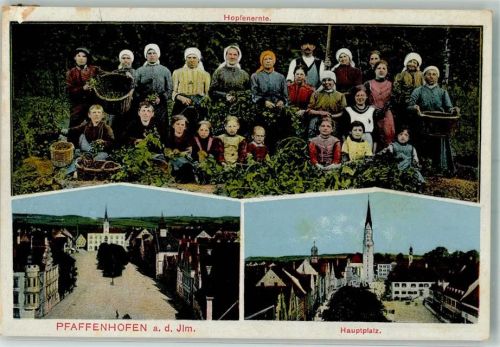 Pfaffenhofen Hauptplatz Hopfenernte