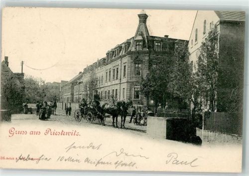 Priestewitz 1900 Pferdetränke Kutsche