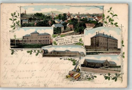 01917 O8290 Kamenz 1903 - Garnision 13. Inf. Regt. Nr. 178 Lazarett Exerzierhaus Kaserne Trommel Trompete