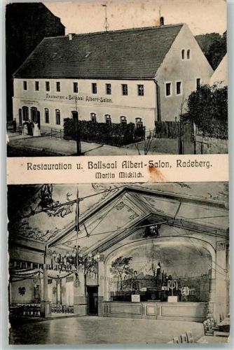 Radeberg 1917 Gasthaus-Ballhaus Albert-Salon Bühne