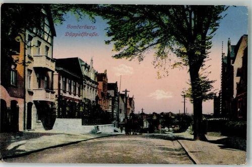 Sonderburg 1917 Düppelstraße Marineschiffspost Marine Lazarett