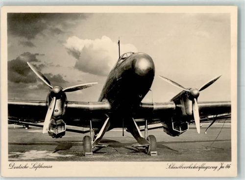 Schnellverkehrsflugzeug Ju 86 der Deutschen Lufthansa Luftpost