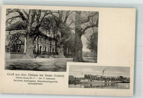 39264 O3401 Steutz - Dampfer Freia Gasthaus Elbhaus