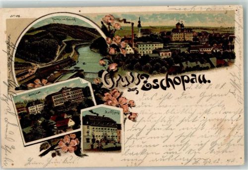 Zschopau 1901 Rathaus Seminar Am Bahnhof