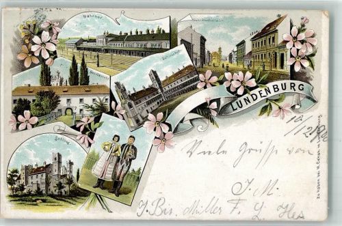 Breclav 1900 Bahnhof Schloss Tracht Gericht Franz-Josef-Strasse