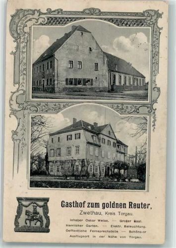 Zwethau Gasthaus Zum goldnen Reiter Oskar Weise