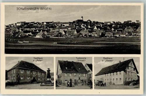 Schwenningen Tankstelle "Schnell" Gasthaus zum Hasen Gasthaus zum Adler