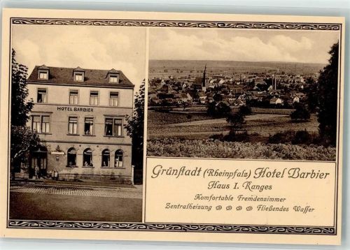 Grünstadt Haus Barbier Foto AK