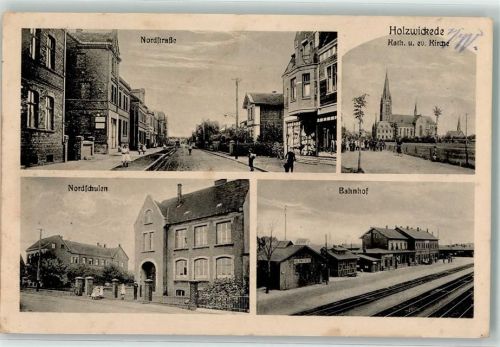 Holzwickede 1916 Nordstraße Nordschulen Bahnhof