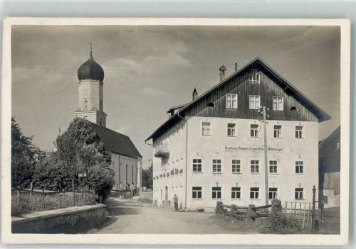 Rettenberg Gasthaus-Brauerei zum Engel Kirche Ort handschriftlich