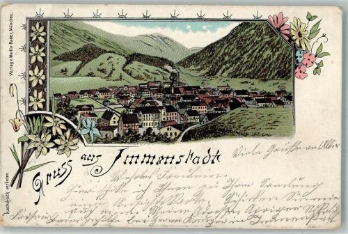 Immenstadt 1899 Lithographie Passepartout Immenstadt