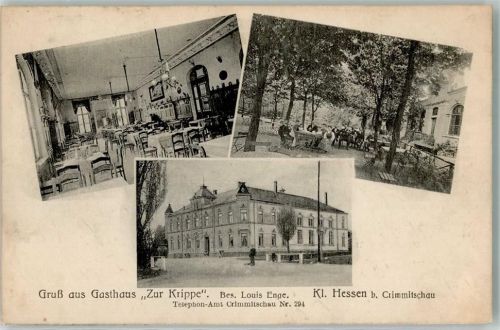 Crimmitschau Klein Hessen Gasthaus Zur Krippe Speisesaal Garten