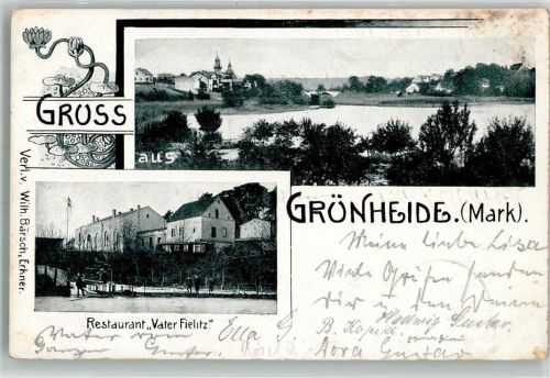 15537 O1252 Grünheide , Mark 1900 - Gasthaus Vater Fielitz