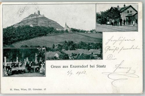 2134 Enzersdorf bei Staatz - Bahnhof Gasthaus Schloss
