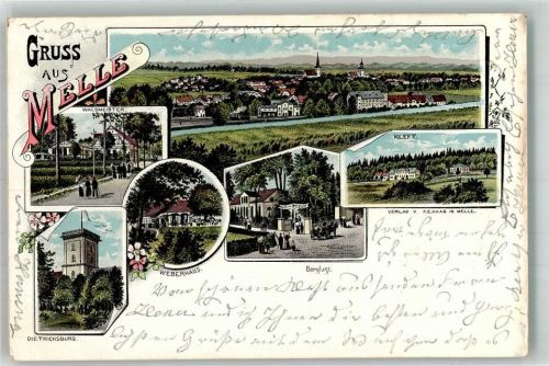 Melle 1901 Trichsburg Weberhaus Waldmeister Berglust Kleft