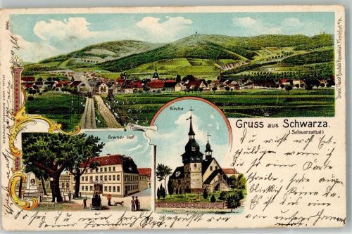 Schwarza 1912 Gasthaus Bremer Hof Kirche