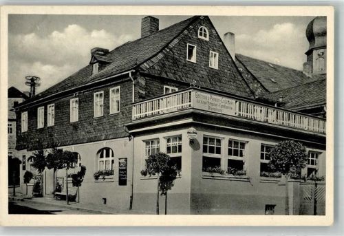 07349 O6862 Lehesten , Thüringerw Foto AK Gasthaus-Cafe Heyn