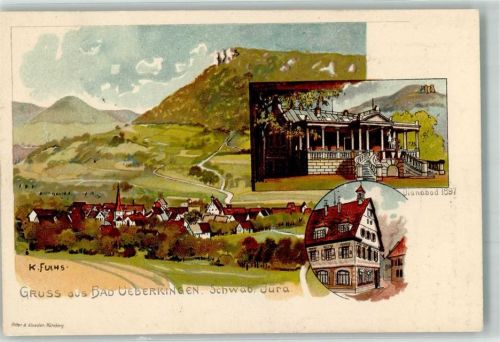 Bad Überkingen 1899 sign. Fuchs K. Dianabad