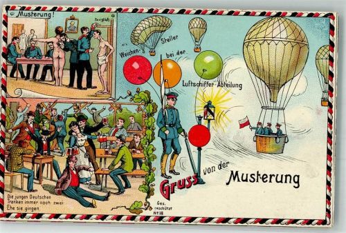 1910 Musterung Luftschiffer-Abteilung Ballons