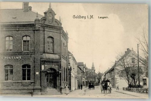 Goldberg Langestraße Postamt Kutschen