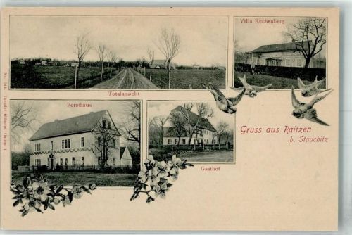 04758 O7261 Raitzen - Villa Rechenberg Forsthaus Gasthaus