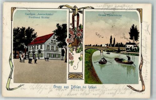 Döhlen Gasthaus Auenschänke Ferdinand Richter Große Elsterbrücke