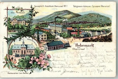 Oberursel 1901 Altes und Neues Gasthaus Hohemark