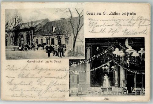 Groß Ziethen 1900 Gasthaus Noack Saal