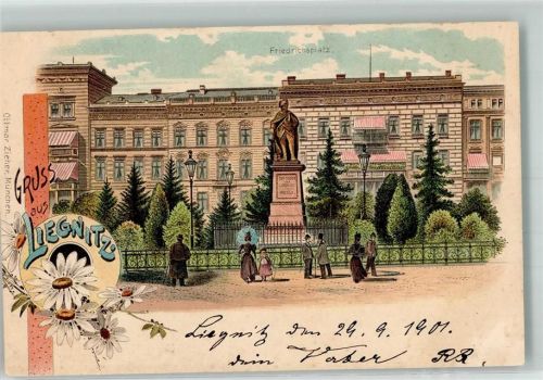 Liegnitz 1901 Denkmal Friedrichplatz