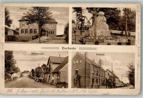 Eschede Marktstraße Denkmal 1813-1913 Postamt