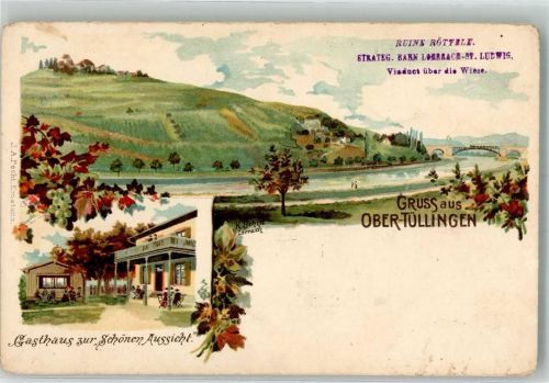 Tüllingen Ober-Tüllingen Gasthaus zur schönen Aussicht signiert