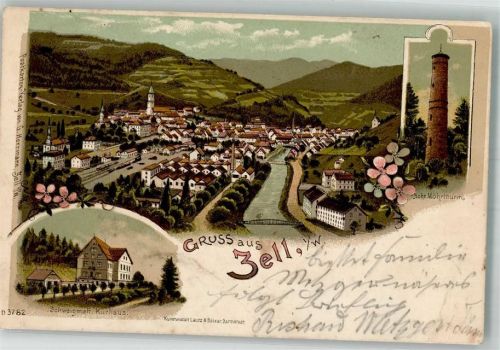 Zell 1903 Kurhaus Schweigmatt Bahnhof Hohe Möhrturm