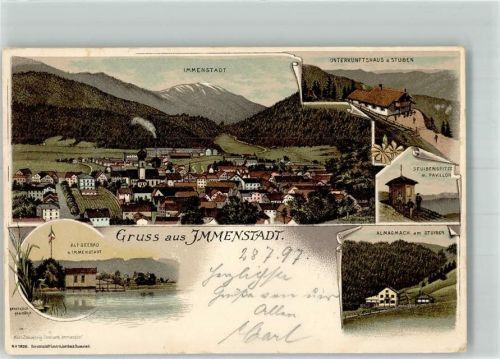 Immenstadt 1897 Stuibenspitze Alpseebad Unterkunftshaus Stuiben