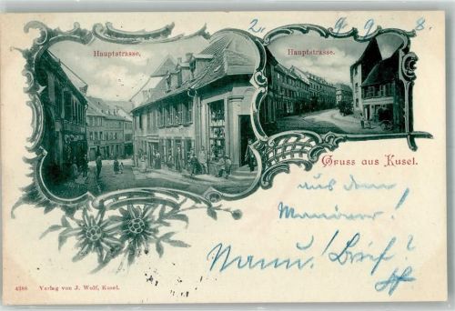 Kusel 1898 Adelskorrespondenz Hauptstrasse