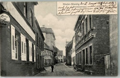 Niedermendig 1904 Brunnenstraße Hotel zur Post