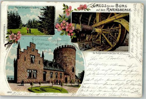 Borgholzhausen 1909 Burg Ravensberg Burgbrunnen Bergfried