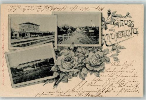 Kaufering 1898 Bahnhof Eisenbahnbrücke Rosenzweig