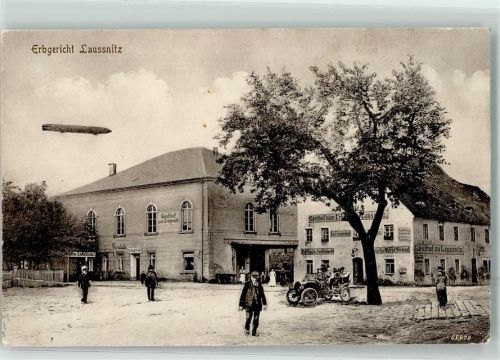 Laußnitz 1916 Gasthaus zum Erbgericht Zeppelin