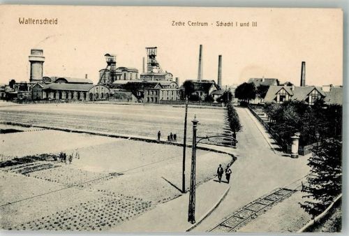Wattenscheid 1915 Zeche Centrum Schacht I und III Litfaßsäule